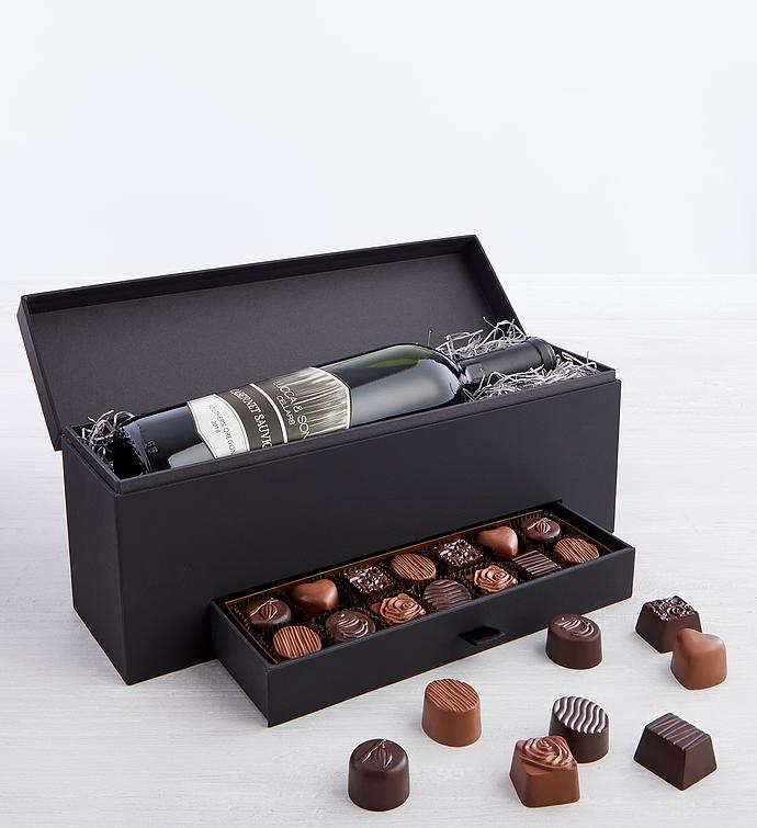 Simply Chocolate and Wine Gift Box